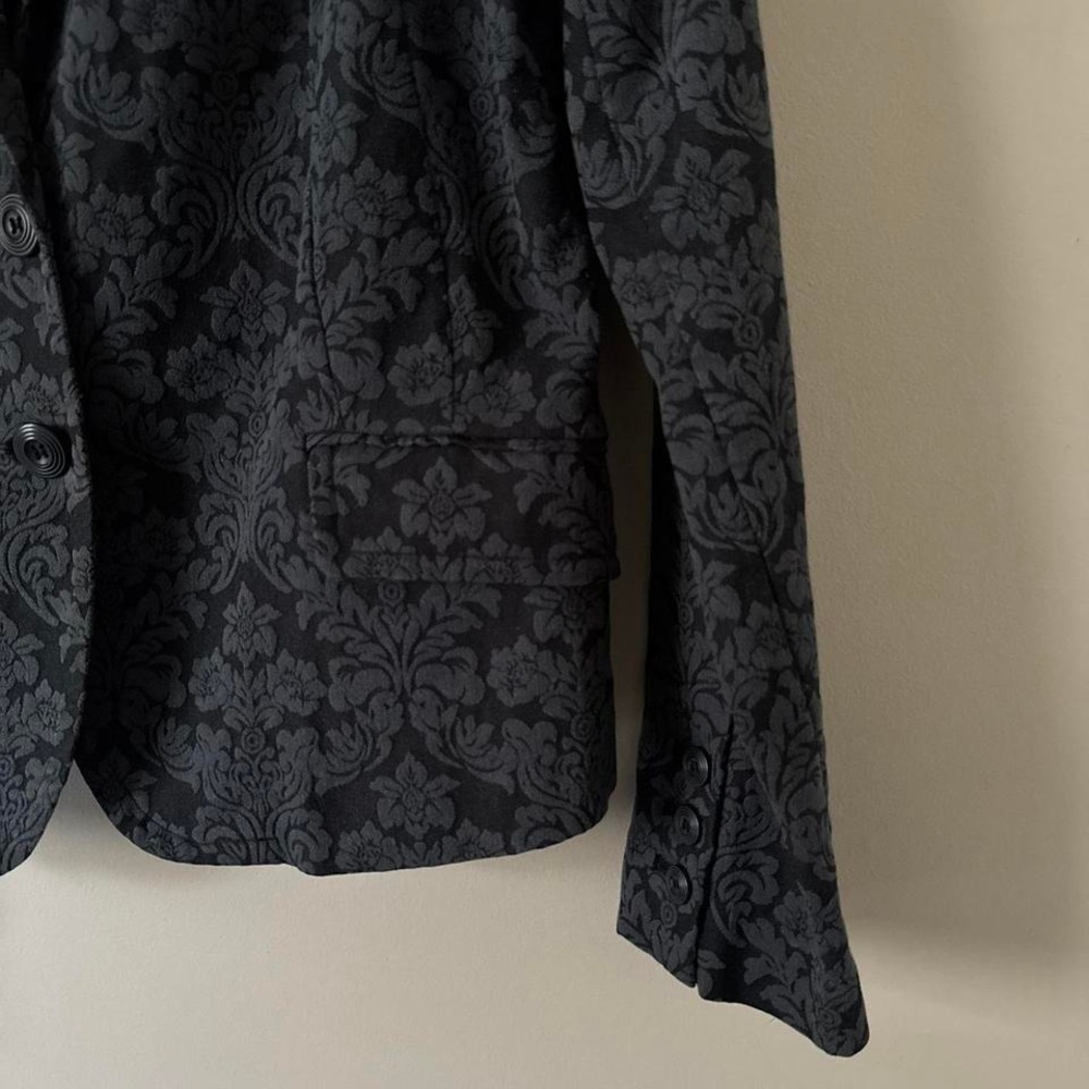 Y2K Grey Black Tapestry Shacket Lightweight - Picture 3 of 6